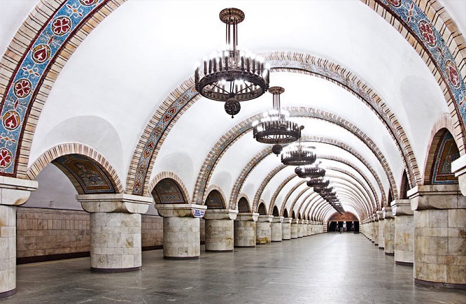 Zoloti Vorota Station, Kiev Metro in Ukraine